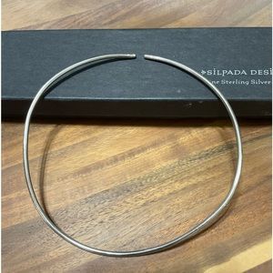 Retired Silpada (N0144) 925 Silver Flexible Tube Collar Necklace